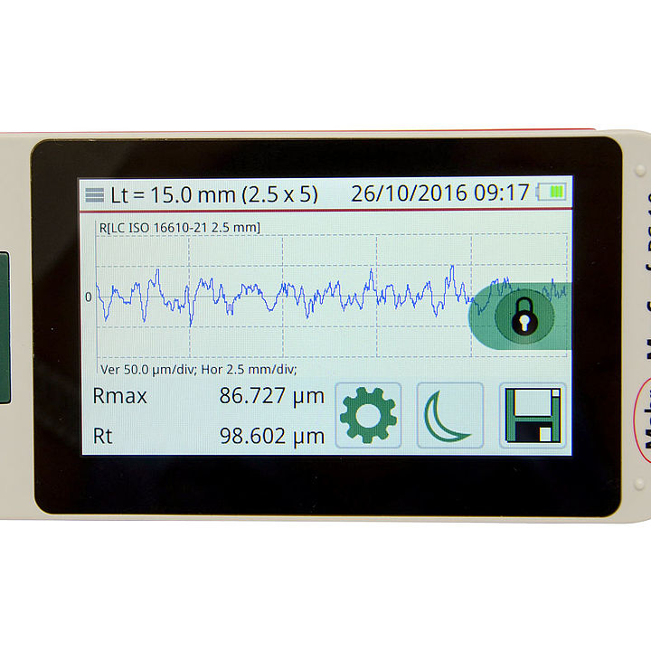 Drsnomer Elcometer 7062 MarSurf PS10 prehľadné zobrazenie drsnosti