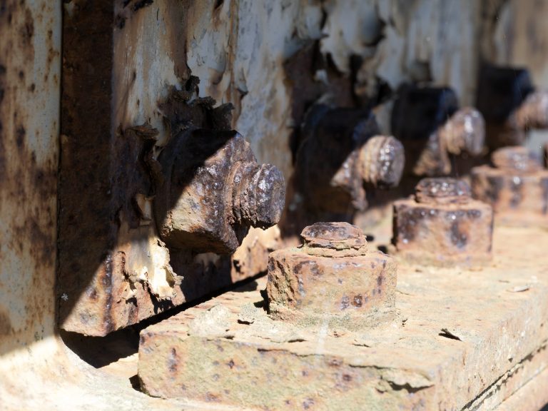 rusted bolt steel bridge